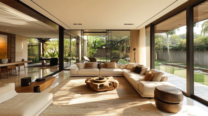 Rumah mewah dengan desain minimalis modern.