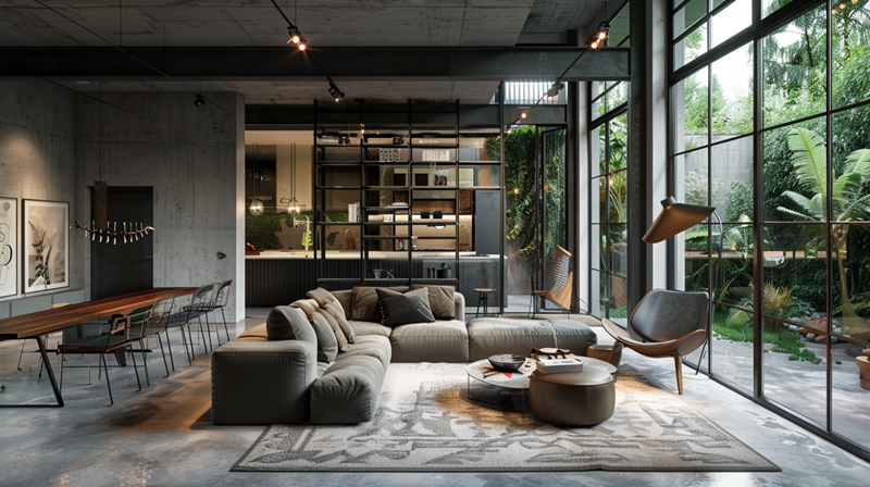 Rumah mewah dengan nuansa industrial
