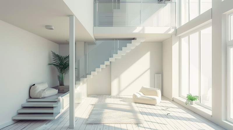 Rumah mewah minimalis dengan split level untuk mengoptimalkan ruangan.