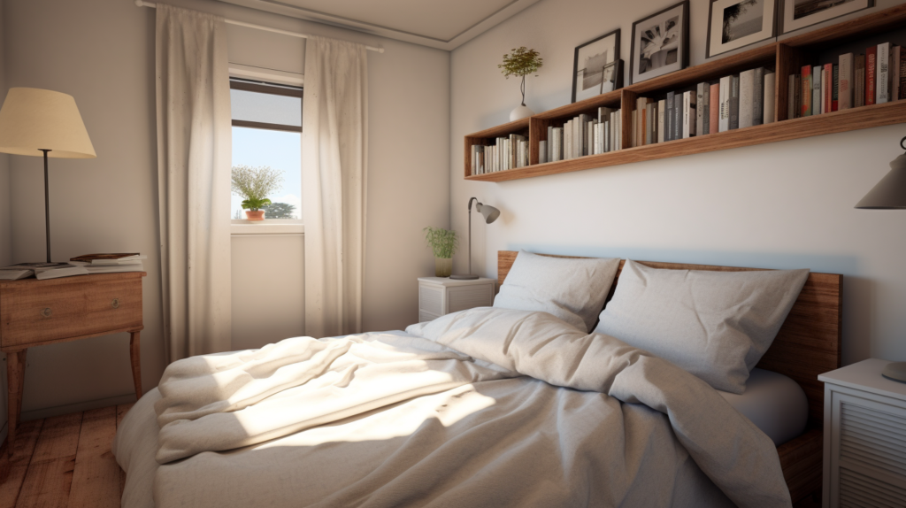 1. Desain Kamar Tidur Minimalis Ukuran 3x3 Sederhana